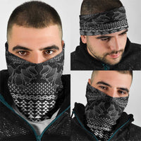Black Taniko Kowhaiwhai Tukutuku Motif Neck Gaiter - Polynesian Pride