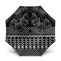 Black Taniko Kowhaiwhai Tukutuku Motif Umbrella - Polynesian Pride
