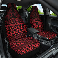 Red Taniko Kowhaiwhai Tukutuku Motif Car Seat Cover