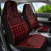 Red Taniko Kowhaiwhai Tukutuku Motif Car Seat Cover