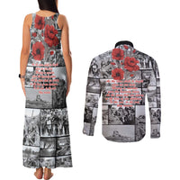 ANZAC Day Gallipoli Campaign Couples Matching Tank Maxi Dress and Long Sleeve Button Shirt To The End They Remain