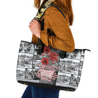 ANZAC Day Gallipoli Campaign Leather Tote Bag To The End They Remain