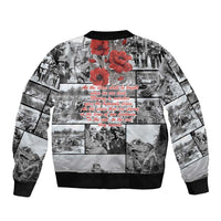 ANZAC Day Gallipoli Campaign Sleeve Zip Bomber Jacket To The End They Remain