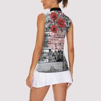 ANZAC Day Gallipoli Campaign Women Sleeveless Polo Shirt To The End They Remain