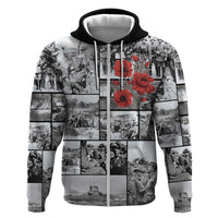 ANZAC Day Gallipoli Campaign Zip Hoodie To The End They Remain