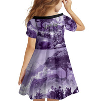 Purple ANZAC Day The Battle of Lone Pine Family Matching Off Shoulder Maxi Dress and Hawaiian Shirt Kiwi-Kangaroo Soldier Lest We Forget