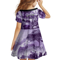 Purple ANZAC Day The Battle of Lone Pine Family Matching Puletasi and Hawaiian Shirt Kiwi-Kangaroo Soldier Lest We Forget