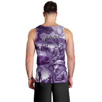 Purple ANZAC Day The Battle of Lone Pine Men Tank Top Kiwi-Kangaroo Soldier Lest We Forget