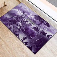 Purple ANZAC Day The Battle of Lone Pine Rubber Doormat Kiwi-Kangaroo Soldier Lest We Forget