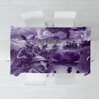 Purple ANZAC Day The Battle of Lone Pine Tablecloth Kiwi-Kangaroo Soldier Lest We Forget
