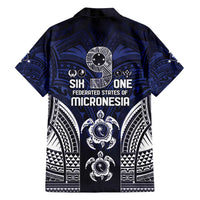 FSM Chuuk States Family Matching Off Shoulder Maxi Dress and Hawaiian Shirt Micronesia Six 9 One Polynesian Tribal Pattern