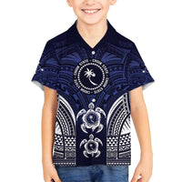 FSM Chuuk States Family Matching Off Shoulder Maxi Dress and Hawaiian Shirt Micronesia Six 9 One Polynesian Tribal Pattern
