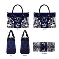 FSM Chuuk States Leather Bag Micronesia Six 9 One Polynesian Tribal Pattern - Polynesian Pride
