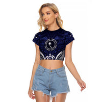 FSM Chuuk States Raglan Cropped T Shirt Micronesia Six 9 One Polynesian Tribal Pattern