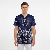 FSM Chuuk States Scrub Top Micronesia Six 9 One Polynesian Tribal Pattern - Polynesian Pride