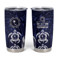 FSM Chuuk States Tumbler Cup Micronesia Six 9 One Polynesian Tribal Pattern