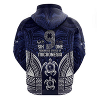 FSM Chuuk States Zip Hoodie Micronesia Six 9 One Polynesian Tribal Pattern