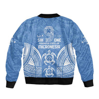 FSM Kosrae States Bomber Jacket Micronesia Six 9 One Polynesian Tribal Pattern