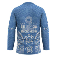 FSM Kosrae States Hockey Jersey Micronesia Six 9 One Polynesian Tribal Pattern - Polynesian Pride