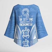 FSM Kosrae States Kimono Sleeve Blouse Micronesia Six 9 One Polynesian Tribal Pattern - Polynesian Pride