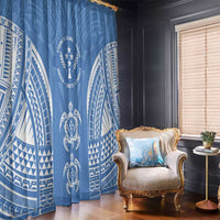 FSM Kosrae States Window Curtain Micronesia Six 9 One Polynesian Tribal Pattern