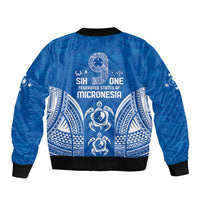 FSM Yap States Bomber Jacket Micronesia Six 9 One Polynesian Tribal Pattern