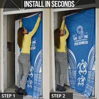 FSM Yap States Door Cover Micronesia Six 9 One Polynesian Tribal Pattern - Polynesian Pride