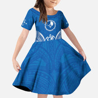 FSM Yap States Family Matching Summer Maxi Dress and Hawaiian Shirt Micronesia Six 9 One Polynesian Tribal Pattern