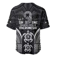 FSM Micronesia Six 9 One Baseball Jersey Polynesian Tribal Pattern