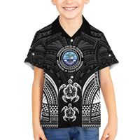 FSM Micronesia Six 9 One Family Matching Off The Shoulder Long Sleeve Dress and Hawaiian Shirt Polynesian Tribal Pattern