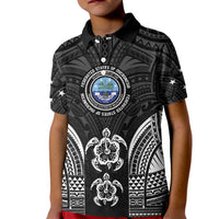 FSM Micronesia Six 9 One Kid Polo Shirt Polynesian Tribal Pattern