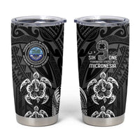FSM Micronesia Six 9 One Tumbler Cup Polynesian Tribal Pattern LT9 Black - Polynesian Pride