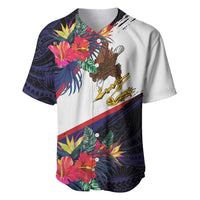 American Samoa Flag Day Since 1900 Baseball Jersey Samoa Muamua Le Atua Tropical Flowers