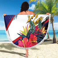 American Samoa Flag Day Since 1900 Beach Blanket Samoa Muamua Le Atua Tropical Flowers