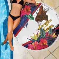 American Samoa Flag Day Since 1900 Beach Blanket Samoa Muamua Le Atua Tropical Flowers