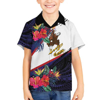 American Samoa Flag Day Since 1900 Hawaiian Shirt Samoa Muamua Le Atua Tropical Flowers