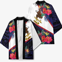 American Samoa Flag Day Since 1900 Kimono Samoa Muamua Le Atua Tropical Flowers - Polynesian Pride