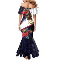 American Samoa Flag Day Since 1900 Mermaid Dress Samoa Muamua Le Atua Tropical Flowers