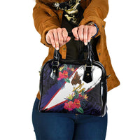 American Samoa Flag Day Since 1900 Shoulder Handbag Samoa Muamua Le Atua Tropical Flowers