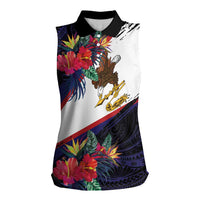 American Samoa Flag Day Since 1900 Women Sleeveless Polo Shirt Samoa Muamua Le Atua Tropical Flowers
