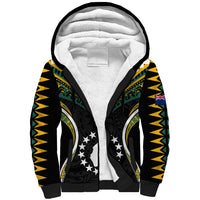 Polynesian Pride Aitutaki Island Sherpa Hoodie Cook Islands Tribal Wave Style LT9 Unisex Black - Polynesian Pride