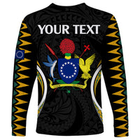 (Personalised) Polynesian Pride Mangaia Island Long Sleeve Shirt Cook Islands Tribal Wave Style LT9 - Polynesian Pride