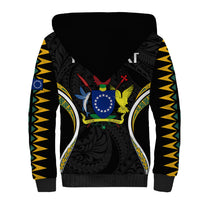(Personalised) Polynesian Pride Palmerston Island Sherpa Hoodie Cook Islands Tribal Wave Style LT9 - Polynesian Pride