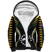(Personalised) Polynesian Pride Pukapuka Island Sherpa Hoodie Cook Islands Tribal Wave Style LT9 Unisex Black - Polynesian Pride