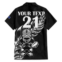 New Zealand Rugby Custom Family Matching Tank Maxi Dress and Hawaiian Shirt Opango All Black Fern LT9 - Polynesian Pride