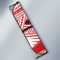 Personalised Kolisi Tonga College Atele Auto Sun Shade Polynesian Ngatu Tribal - Polynesian Pride