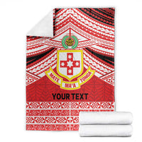 Personalised Kolisi Tonga College Atele Blanket Polynesian Ngatu Tribal