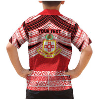 Personalised Kolisi Tonga College Atele Family Matching Mermaid Dress and Hawaiian Shirt Polynesian Ngatu Tribal