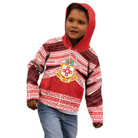 Personalised Kolisi Tonga College Atele Kid Hoodie Polynesian Ngatu Tribal