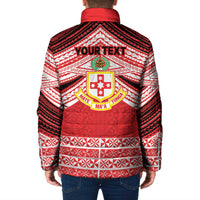 Personalised Kolisi Tonga College Atele Padded Jacket Polynesian Ngatu Tribal - Polynesian Pride